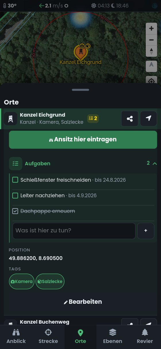 Detail einer Kanzel mit Aufgabenliste